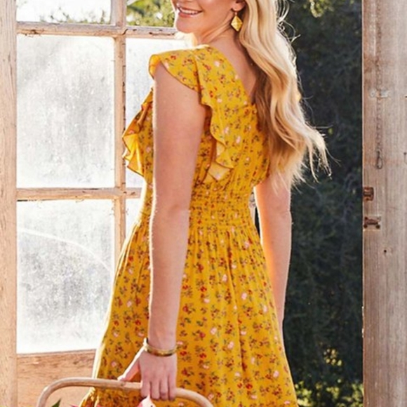 Matilda Jane Dresses & Skirts - Matilda Jane Fantasy Fancy Golden Yellow Dress
